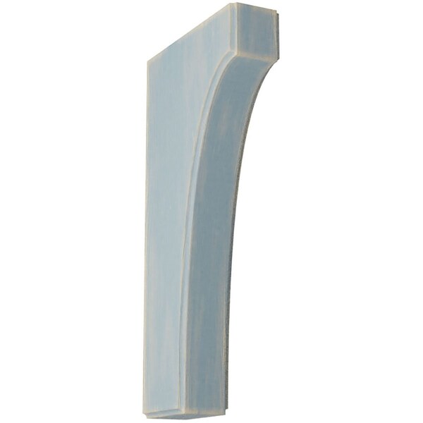 Ekena Millwork 1 3/4"W x 6"D x 12"H Clarksville Wood Vintage Decor Bracket, Driftwood Blue BKTWD02X06X12CVBU - main